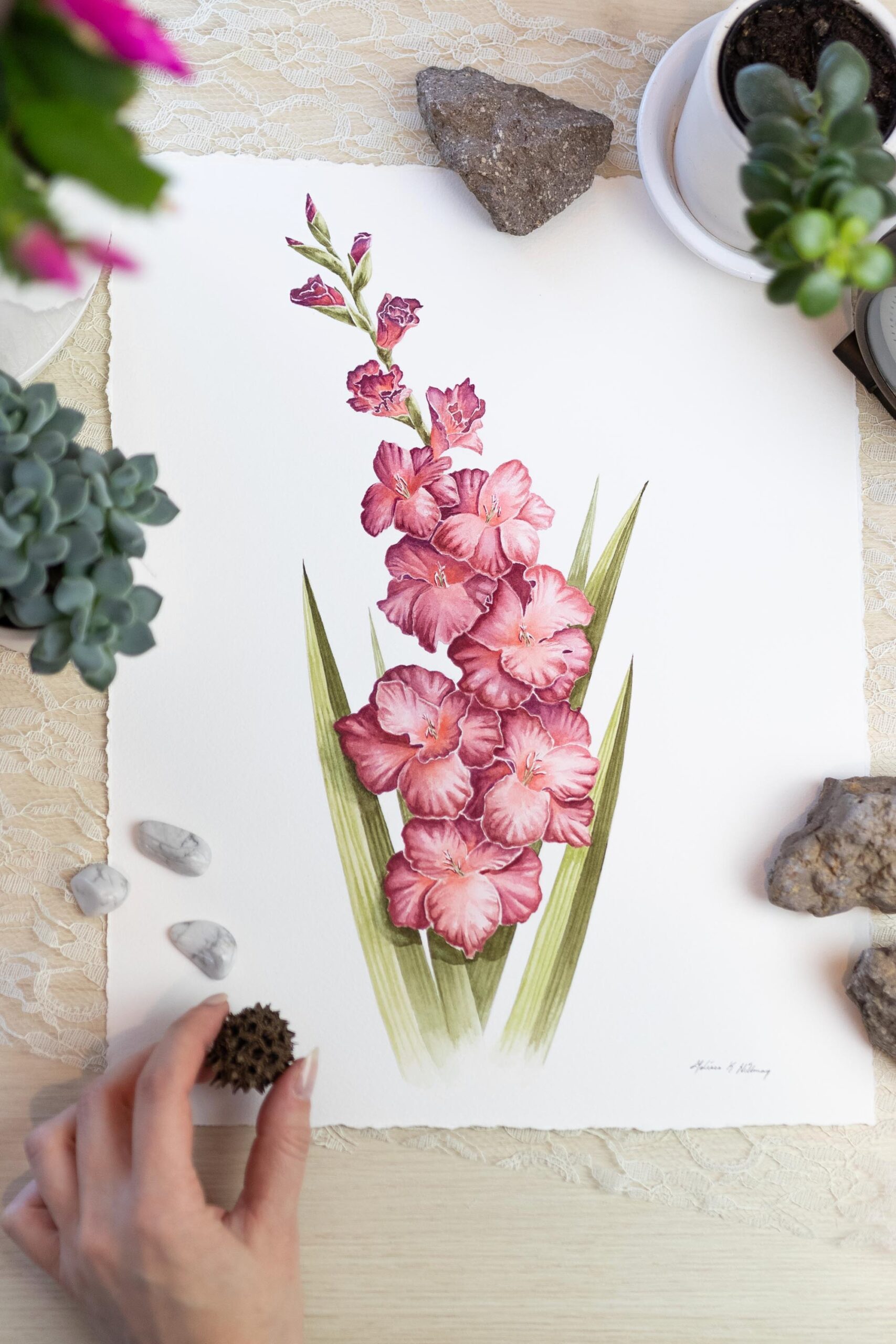 Gladiolus Original Painting