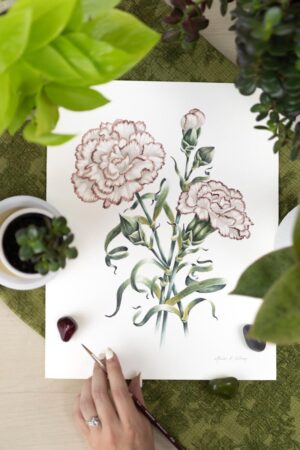 Carnation Original Painting