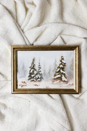 Winter Trees Landscape Framed Fine Art Print