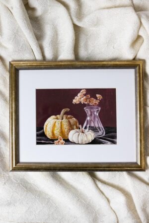 Maroon Harvest Framed Fine Art Print