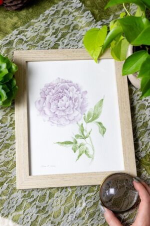 Purple Peony Original Painting