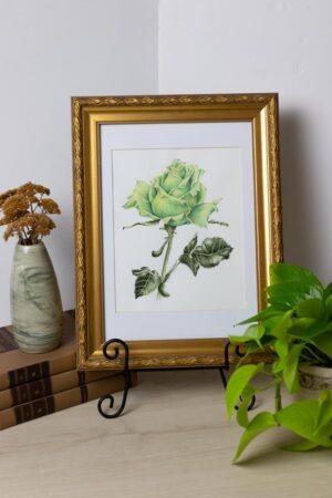 Jade Rose Framed Original Painting