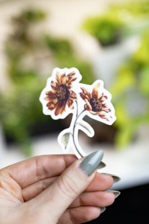 Gold Sunflower Sticker